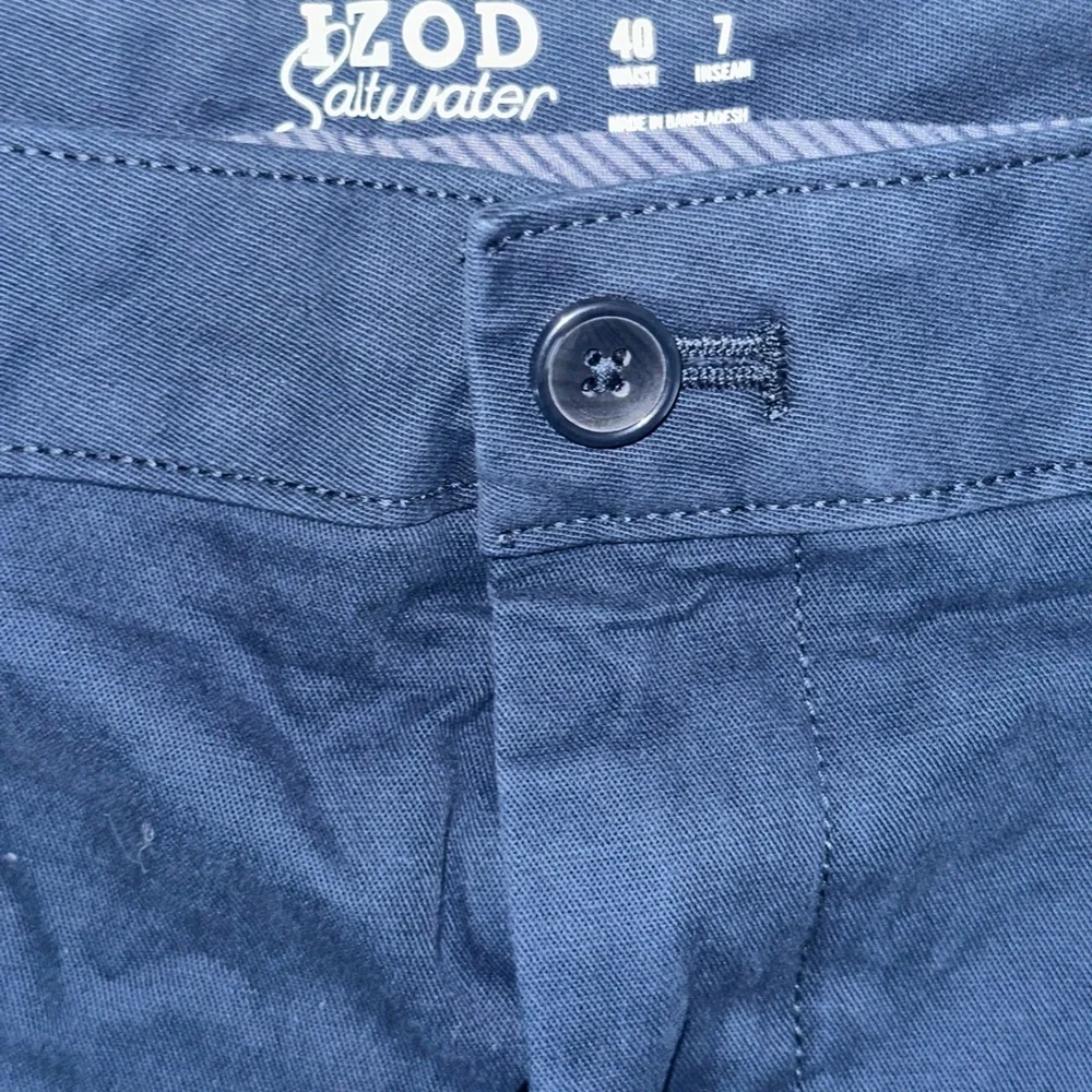 Men’s New Izod Saltwater Classic Blue Shorts Size 40 7 Inch Inseam - Picture 2 of 4